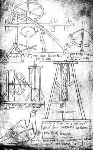 By Honnecourt, Villard de - Gadgets with explanations. 13th century