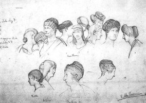 By Alma-Tadema, L. - Studies of coiffure after several sculptors' works