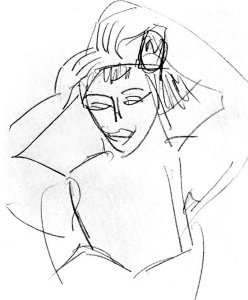 By Kirchner - A woman arranging her hair